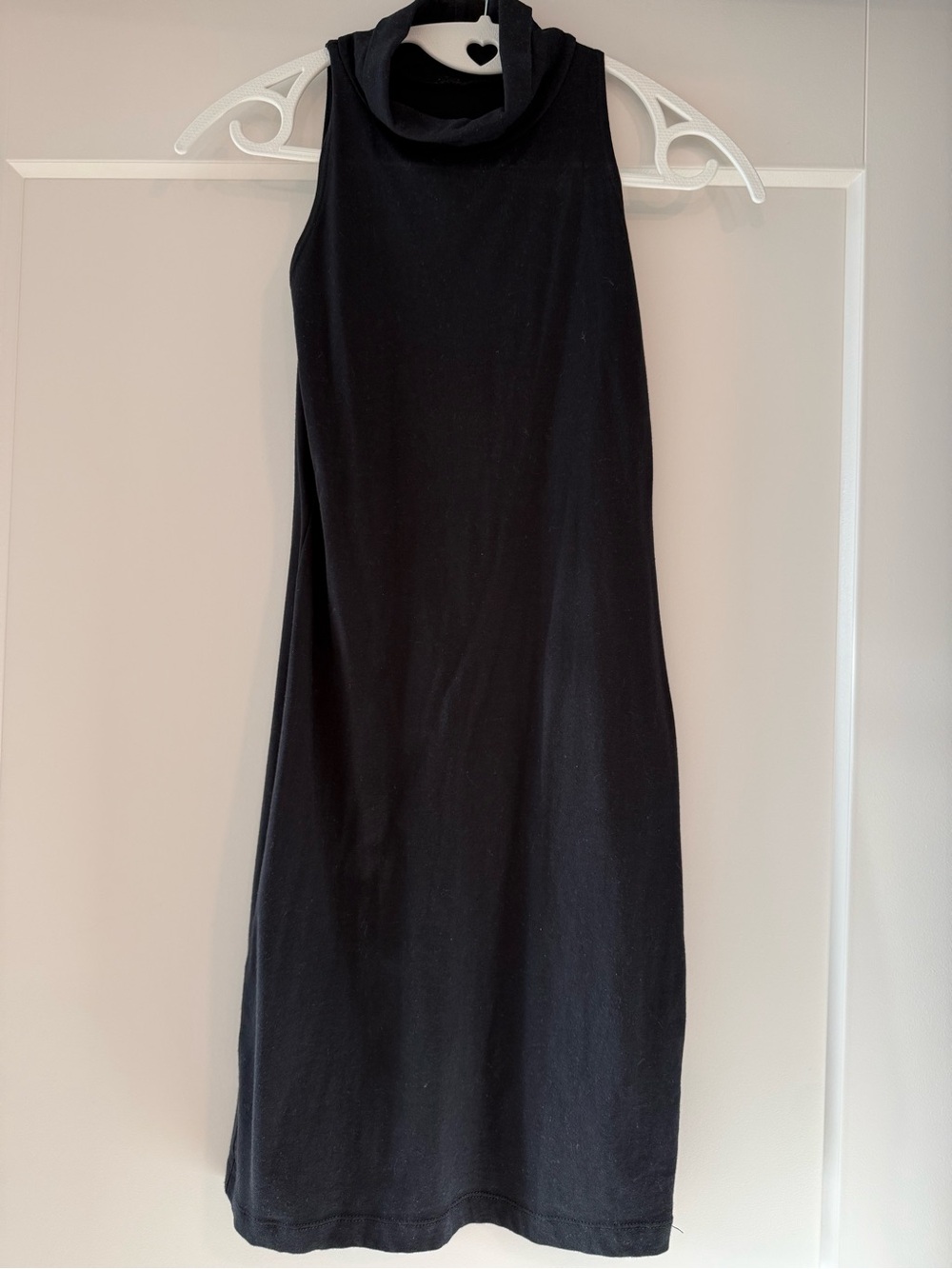 American Apparel Black Sleeveless Turtleneck Mini Dress
